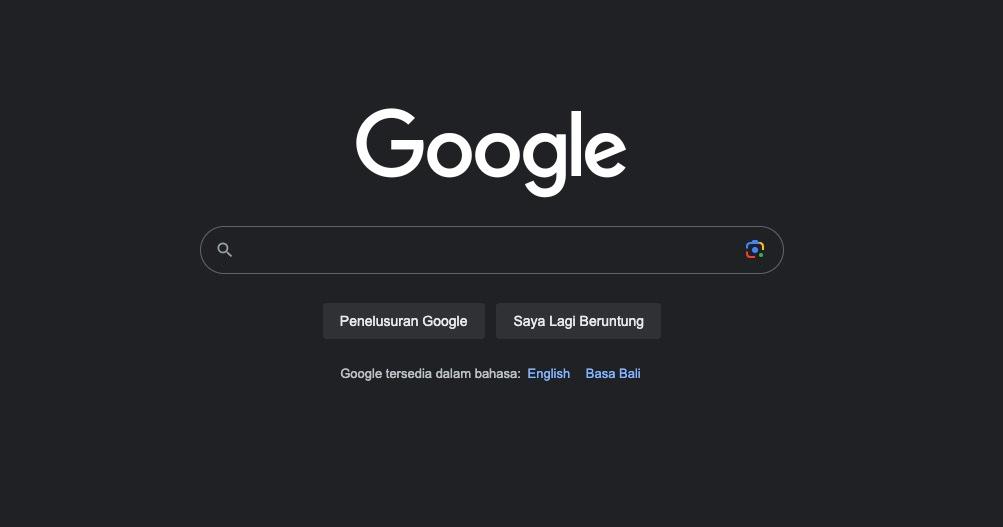 tampilan mesin pencari Google